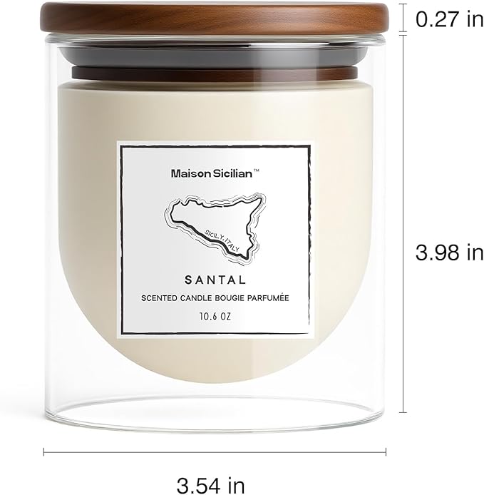 Ambroxide Candle by Maison Sicilian | Inspired by Ambroxyde 17 – Modern Amber-Musk Scent | 65 Hour Burn, Hand-Poured Soy Wax | Modern Cozy Ambiance & Elegant Gift for Men & Women MaisonSicilian