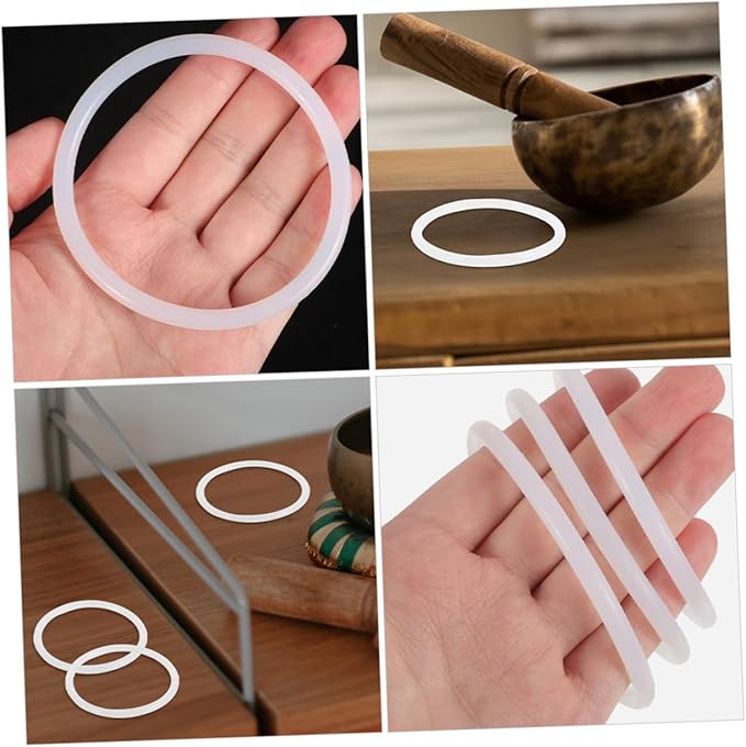 Vaguelly Music Bowl Washer Set - 3Pcs Durable Rubber Rings for Crystal Singing Bowls Easy to Clean Decoration - Bloomnest
