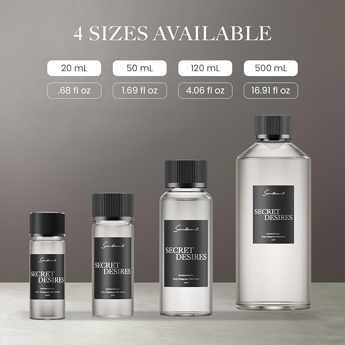 Scentiment Diffuser Oil - Secret Desires | Aromatherapy Fragrance | Inspired by ARIA® Las Vegas | Notes of Lemon Crème, Vanilla, Raspberry, Pomegranate & Peony (20 mL) Scentiment