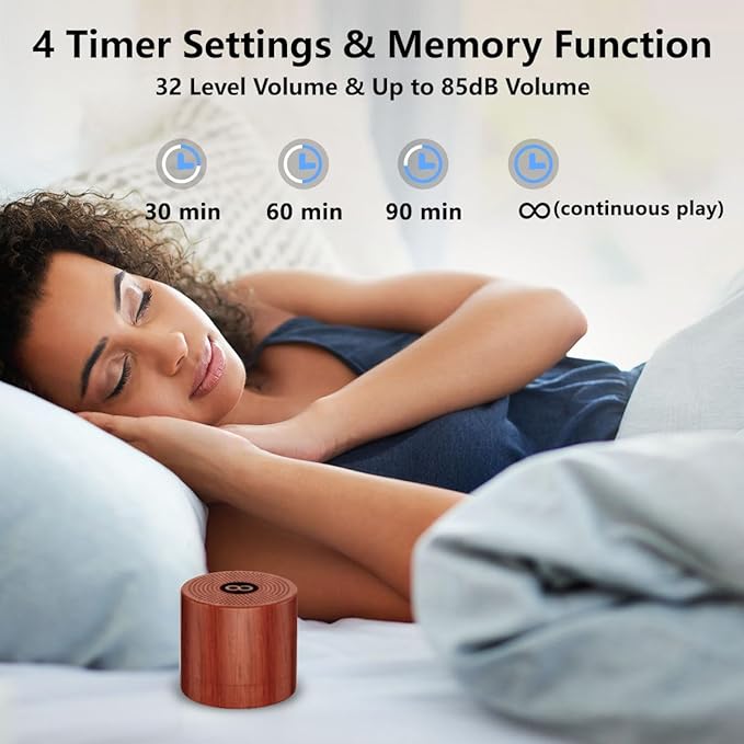Portable White Noise Machine Mini Sound Machine with 30 Soothing Sounds Rechargeable for Adults Newborn Kids Sleep Brown Noise Machine with Memory Function 4 Timers for Travel Camping Home and Office - Bloomnest