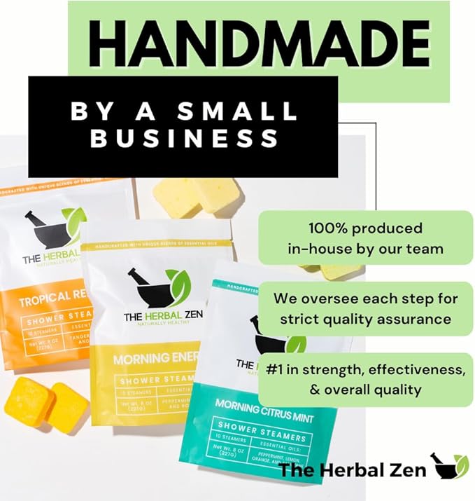 Bulk Shower Steamers with Essential Oils Combo Set by The Herbal Zen (3 Packs of 10 Tablets, Value Set), Bulk Shower Bombs, Relaxation Gift for Women and Men, Birthday Gifts, Mothers Day Gift - Bloomnest