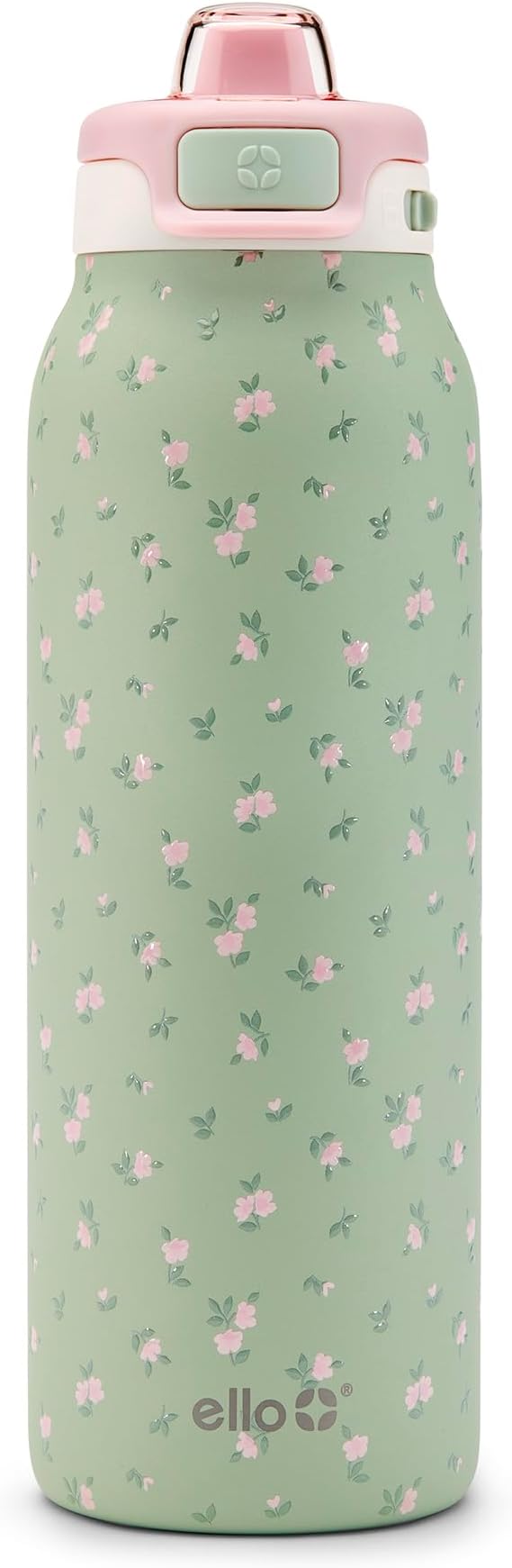 Ello Pop & Fill Insulated Stainless Steel Water Bottle with Quick Fill Lid, Leakproof Locking, Sip or Chug Spout, BPA-Free, Double Wall Vacuum Insulated for Sports, Travel & School- 22oz / 32oz / 40oz Ello