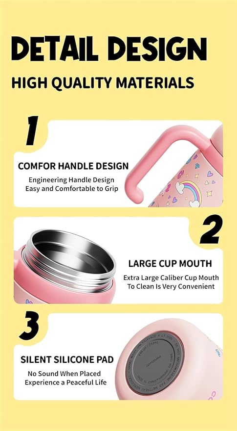 Stainless Steel Whale Fountain Tumbler with Handle 2025 Drinking Cup with Whale Squirt Insulated Travel Tumblers Kids Weighted Sippy Cup No Spill Cute Water Bottle with Lids and Straws Leak Proof (A4) - Bloomnest