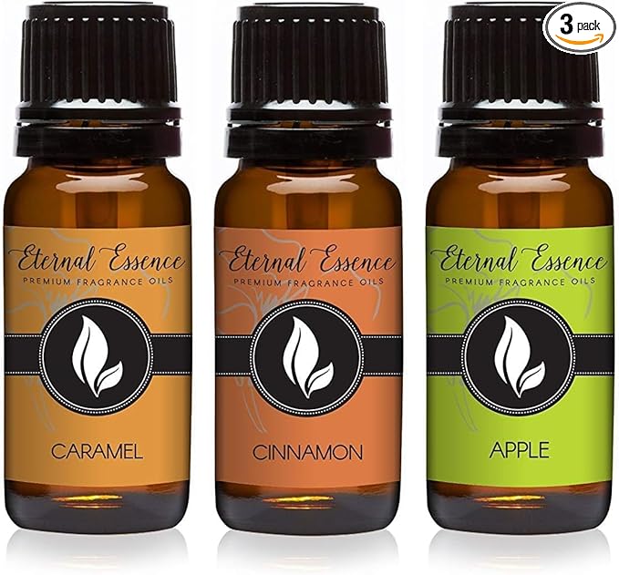 Eternal Essence Oils - Caramel, Cinnamon & Apple - Premium Fragrance Oil Set - 3 x 10ml EternalEssenceOils