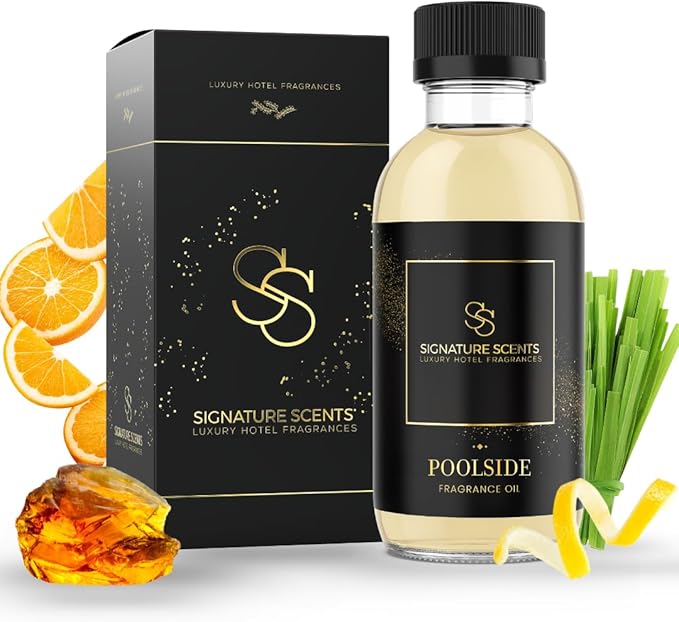 Luxury Hotel Fragrances - Hotel Fragrance Oil - Diffuser Oil Blends for Aromatherapy (Poolside) 4.05 Fl Oz (120ml) - Bloomnest