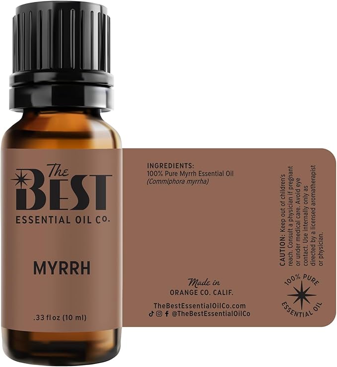 The Best Myrrh Essential Oil Premium Grade- 100% Pure & Natural for Aromatherapy, Diffuser, Spa, Massage, Air Freshener- 10 ml (.33 fl oz) - Bloomnest