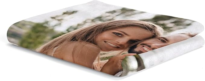 Custom Blankets with Photo, Personalized Blanket Using My Own Photo, Customized Blankets with Picture, Personalized Gifts for Women Men Baby Child - Bloomnest