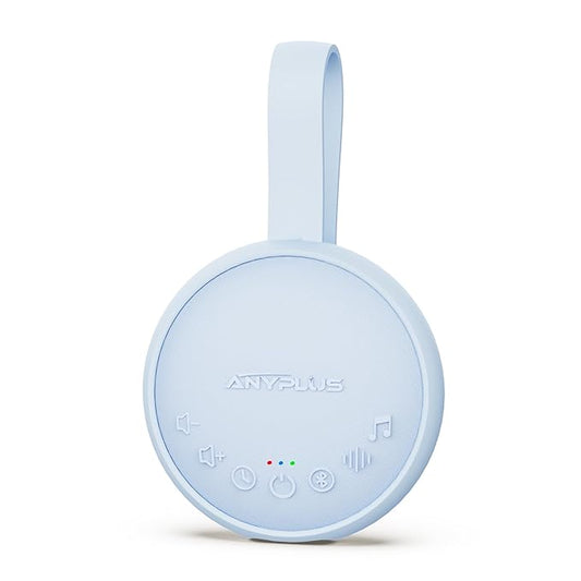 White Noise Machine for Sleeping Adults & Baby, Portable Sound Machine with 24 Soothing Sounds, Bluetooth 5.1, Battery Powered, 3 Timer Settings, Memory Function for Home, Office, Travel (Blue)
