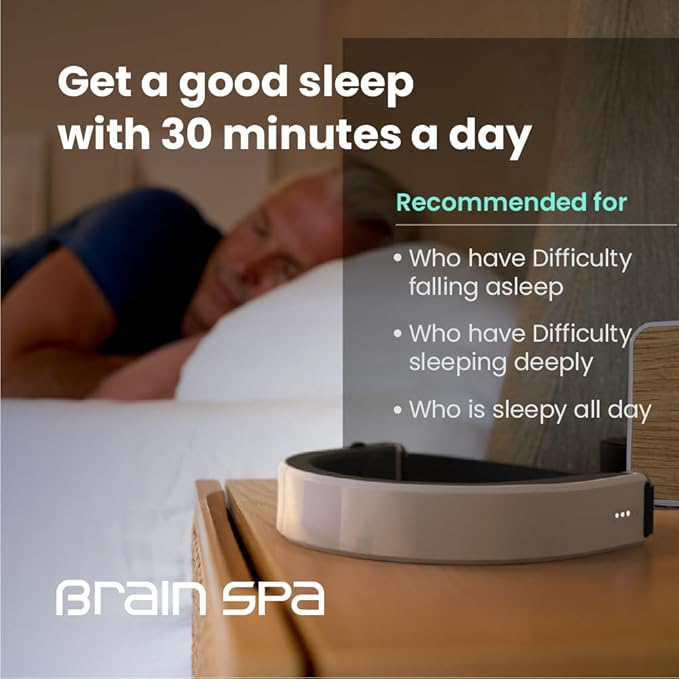 Insomnia Relief Device, Brain Care Headset, 40Hz Gamma Wave Stimulation of Near-Infrared & Bone Conduction, Improve Sleep, Enhance Concentration, Mental Relief and Relieve Stress - Bloomnest