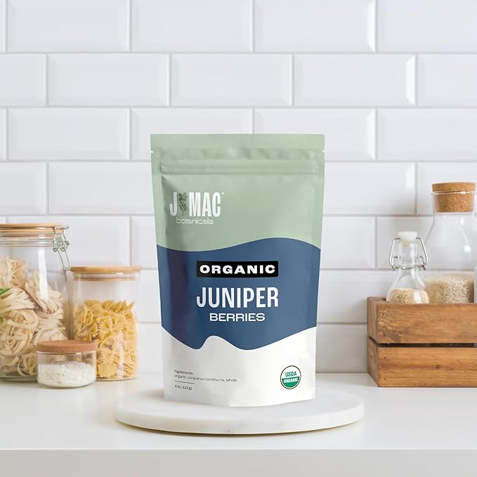 J MAC BOTANICALS, Organic Whole Juniper Berries, Certified USDA Organic, juniper for herbal infusions, seasoning beef, pork, turkey brine, soups, cocktail bombs - Bloomnest