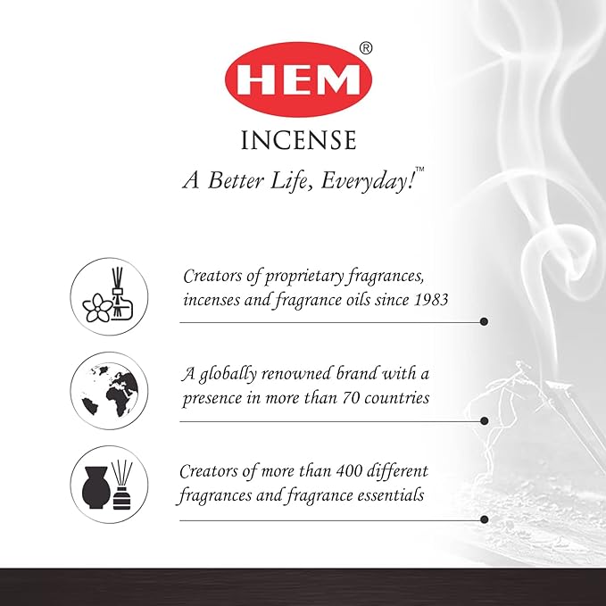 Hem Smudging Indulgence Masala Gift Pack Incense Sticks | Natural Fragrance of Sandalwood for Positivity | Smudge Healing Incense for Stress Relief & Cleansing | Gift Set - Pack of 12 (15 GMS Each) HEM