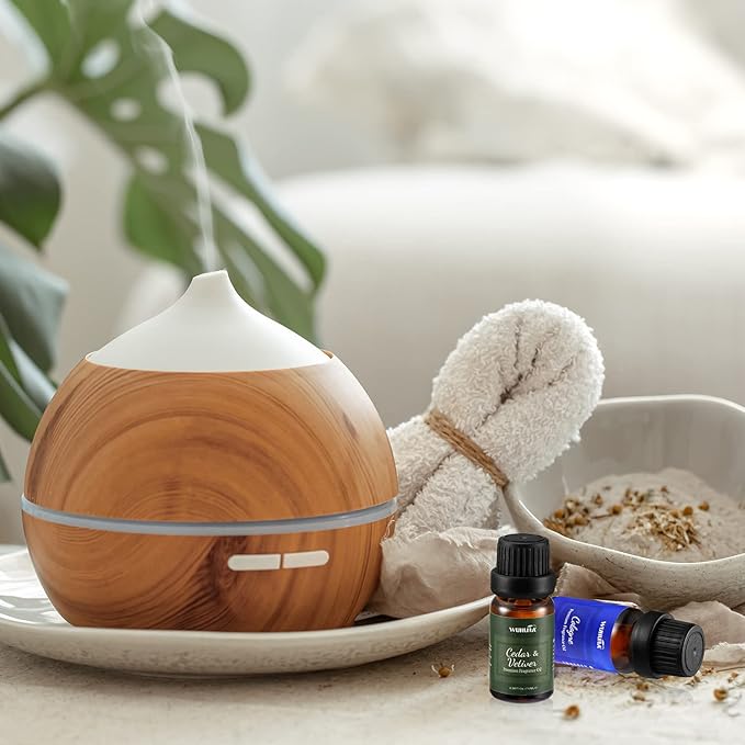 Essential Oils Set, Men Scents Fragrance Oil Essential Oils for Diffuser, Massage, Soap & Candle Making Scents - Sandalwood, Cedar, Cologne, Sweet Tobacco, Rum, Cedar & Vetiver Oils, 6x10ml - Bloomnest