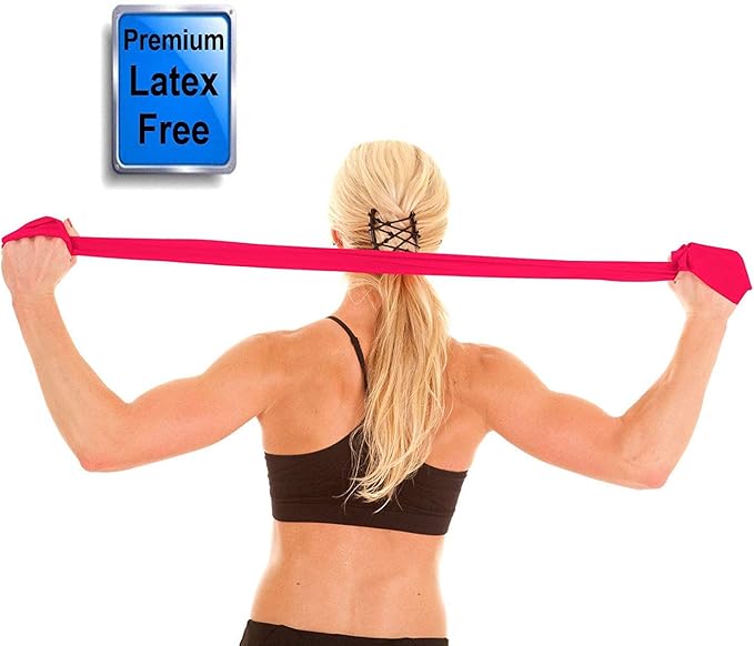 Resistance Band for Working Out - 8,16,24 Yard Resistance Bands Bulk Rolls - 10 Strengths in Light Medium and Heavy Exercise Bands - Latex Free Workout Bands Including iPhone App and e-Book - Bloomnest