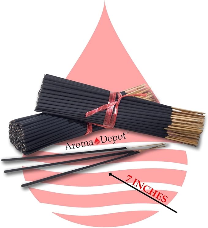Aroma Depot Bergamot Incense Sticks, 85-100 Sticks, 7 Inches, 35-45 Min Burn Time Each, 100% Pure AromaDepotInc
