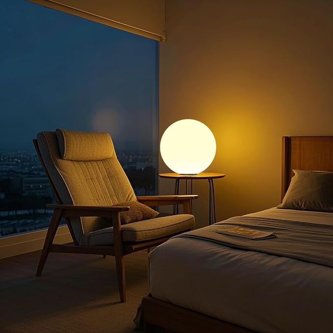 Globe Floor Lamp, 14-inch LED Ball Light with Remote,16 RGB Color Dimmable Rechargeable Nursery Globe Lamp, Waterproof Glowing Orb Light for Indoor Outdoor Lighting Decors - Bloomnest