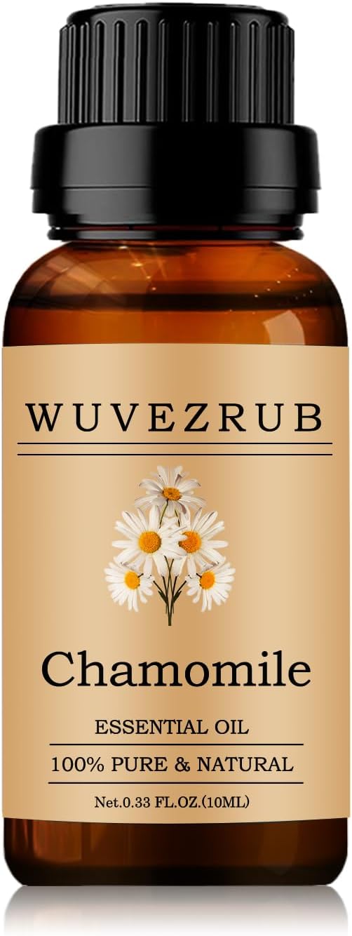 Chamomile Essential Oil 10ML - 100% Pure and Natural for Aromatherapy Diffuser - 0.33 Fl Oz WUVEZRUB