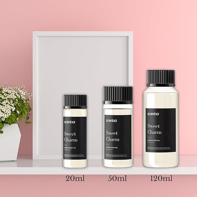 Sweet Charm Diffuser Oil | Romantic Essential Aromatherapy Oil for Love and Date Night | Valentine Collection with Jasmine, Lily & Musk | 120ml | 4.06 Fl Oz, Thanksgiving Gift - Bloomnest