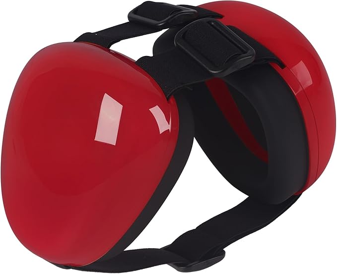 Dog Earmuffs for Hearing Protection 29dB NRR Ear Muffs Noise Protection (Medium, Red) - Bloomnest