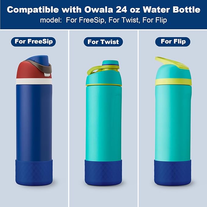 Silicone Boot for Owala Water Bottle 24 oz 32 oz 40 oz, Anti-Slip Protective Sleeve for FreeSip/Twist/Flip Stainless Steel Water Bottles Accessories BEONSKY