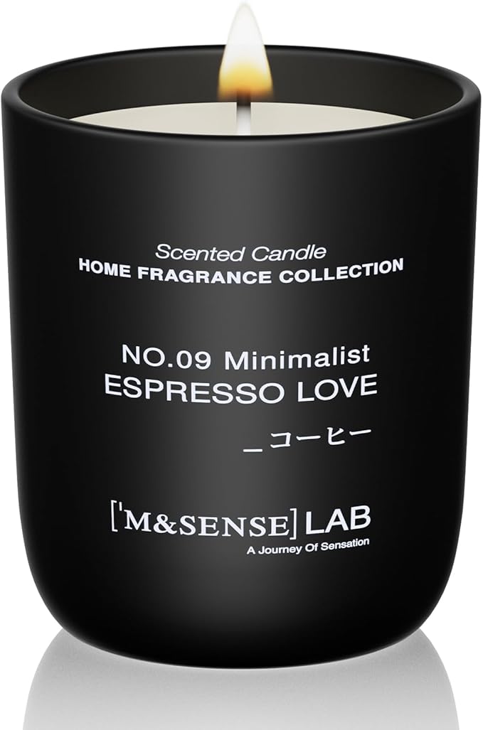 M&SENSE Natural Soy Candle| Espresso Love | 5.3 oz | Minimalist Scented Candle for Relaxation, Gifting, Home Décor | for Bedroom, Office, Party Small - Bloomnest
