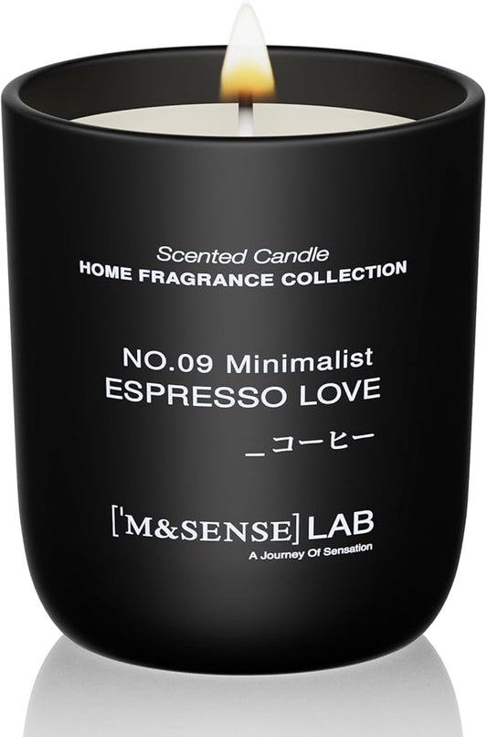 M&SENSE Natural Soy Candle| Espresso Love | 5.3 oz | Minimalist Scented Candle for Relaxation, Gifting, Home Décor | for Bedroom, Office, Party Small - Bloomnest