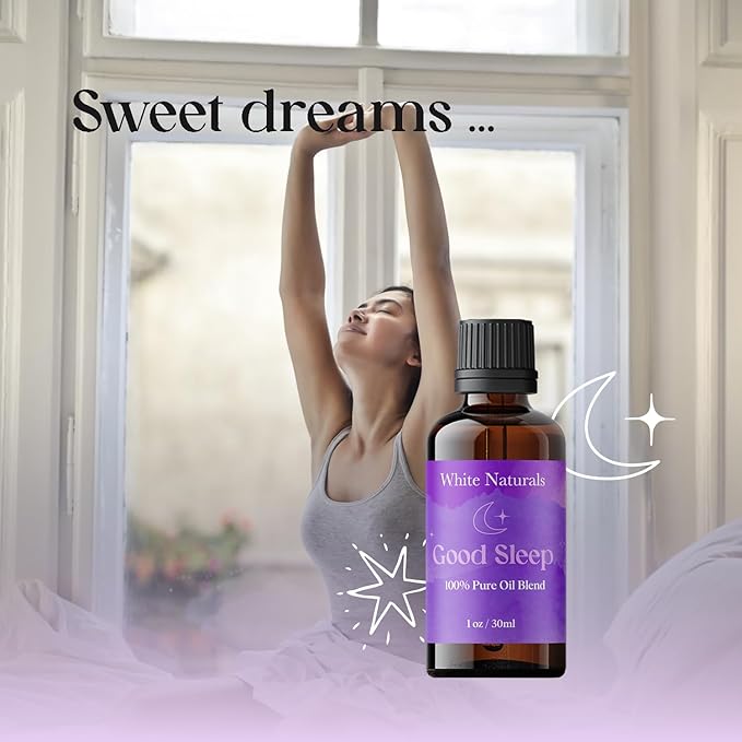 White Naturals Better Night Sleep Essential Oil Blend – Calming Aromatherapy Oil for Restful Nights & Relaxation, 100% Pure & Natural Essential Oils for Peaceful Sleep, 1oz - Bloomnest
