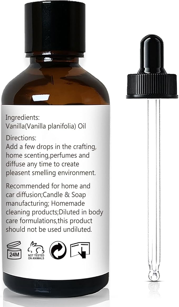 Vanilla Essential Oil – 1 Oz Vanilla Oil for Skin & Diffuser | Home Fragrance Oil for Body, Lotion, Candles, Soap, Dryer Balls, Slime & More - Bloomnest