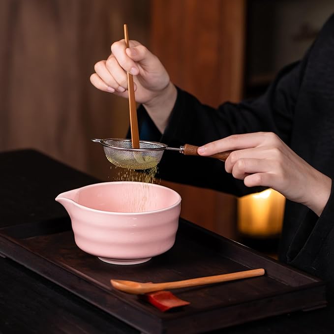 Premium Matcha Ceremony Set – Complete 9-Pcs Ritual Kit – Presented in Luxury Magnetic Gift Box, Perfect for Gifting or Self-Care (Sakura Pink) - Bloomnest