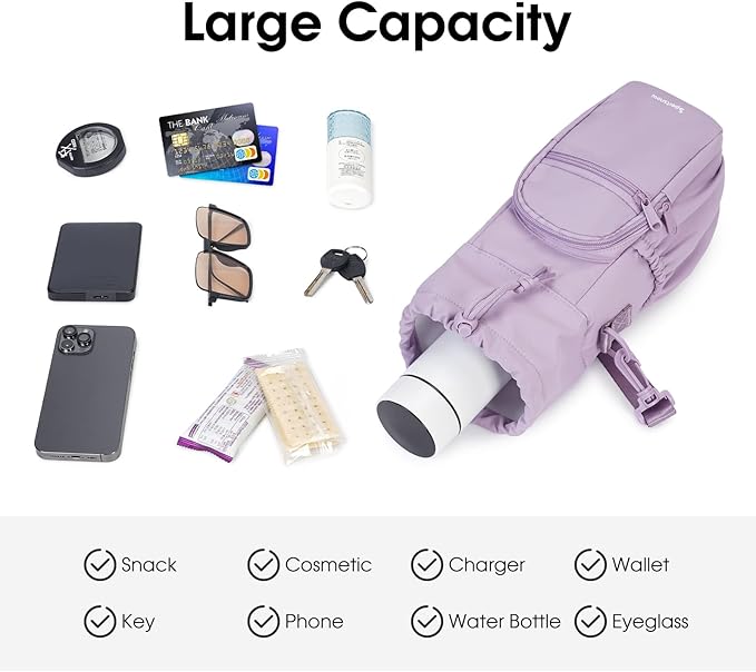 sportsnew Water Bottle Holder with Strap 32oz 40oz Insulated Water Bottle Carrier Sling Bag with Phone Pocket Crossbody sportsnew