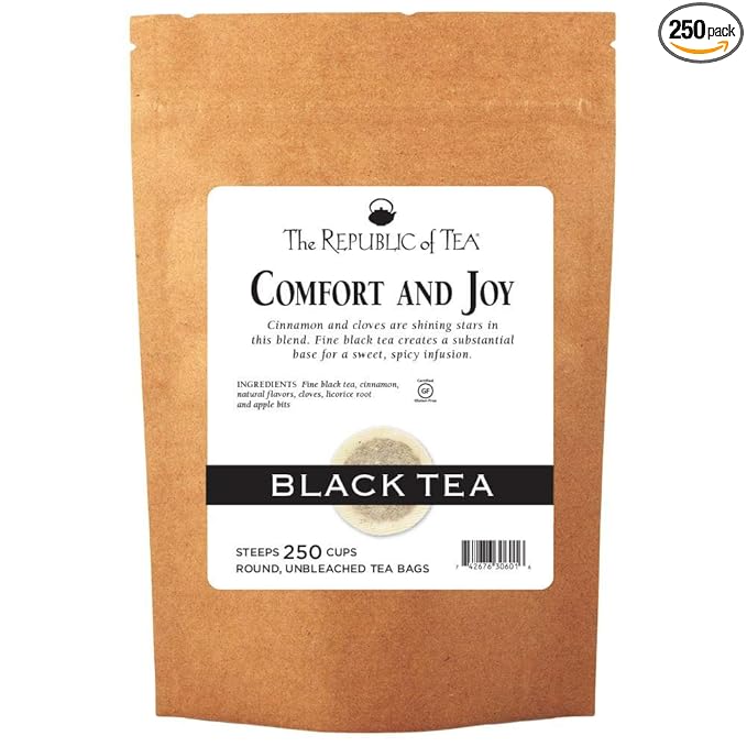 The Republic of Tea – Comfort and Joy Tea, Holiday Spice Blend, 250 Tea Bags, Naturally Caffeinated - Bloomnest