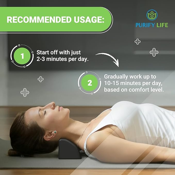 Occipital Release Tool for Pivotal Therapy & TMJ Device – Cervical Traction Pillow for Neck, Shoulder, and Back Pain Relief - Tension Headaches, Firm Foam Cradle, Craniosacral Therapy, Trigger Points PurifyLife