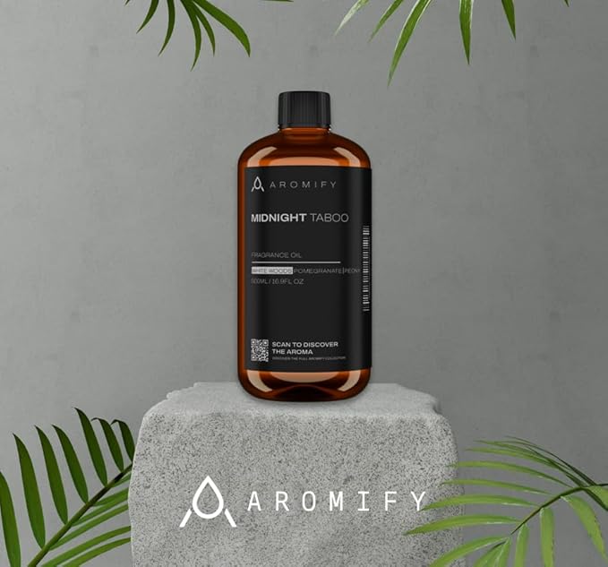 Midnight Taboo Diffuser Oil, Inspired by Luxury Hotels, 16.9 FL Oz, 500 mL, Hotel Scent for Home, Office, Bathroom, Aromatherapy Essential Oil, Lemon & Pomegranate Scents. - Bloomnest