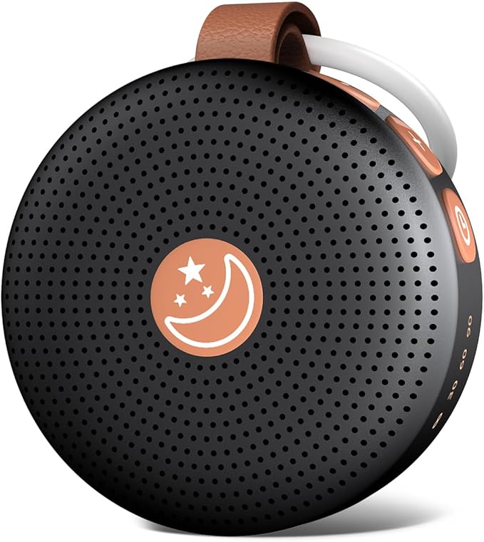 Mini Sound Machine Portable Baby White Noise Machine Brown Noise Machine 30 Soothing Sounds for Kids Adults Auto-Off Timer 32 Volume Levels Battery Sleep Machine for Home Office Privacy (Black) - Bloomnest