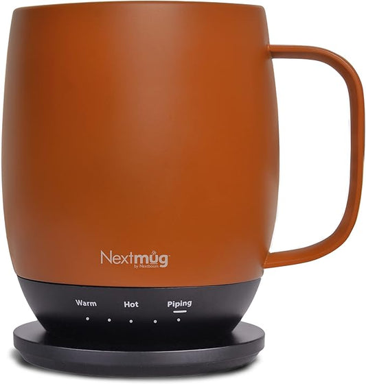 Nextmug - Temperature-Controlled, Self-Heating Coffee Mug (Spice - 14 oz.) - Bloomnest