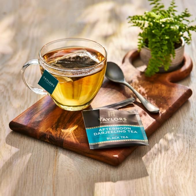 Taylors of Harrogate Afternoon Darjeeling, Black Tea, Individually Wrapped Bags 20 Count (Pack of 6), Delicate, Sweet & Floral, Caffeinated, Enjoy Hot or Iced, 120 Teabags Total - Bloomnest