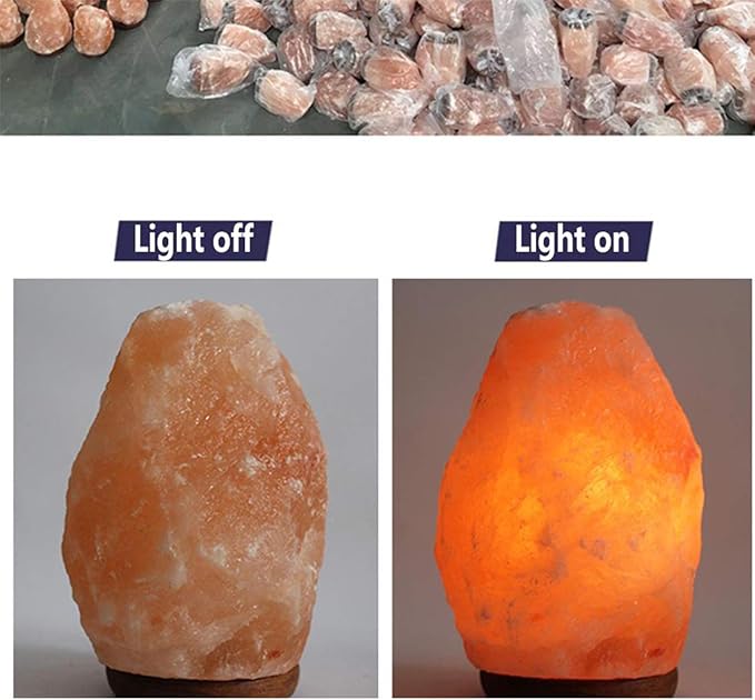 Himalayan Salt Lamp Cord with Gear Switch，Original Replacement Cord with Base Assembly with E12 Socket，Christmas Light Bulb,Himalayan Salt Lampsand with 6 Free Bulbs for Salt Lamp (1P)