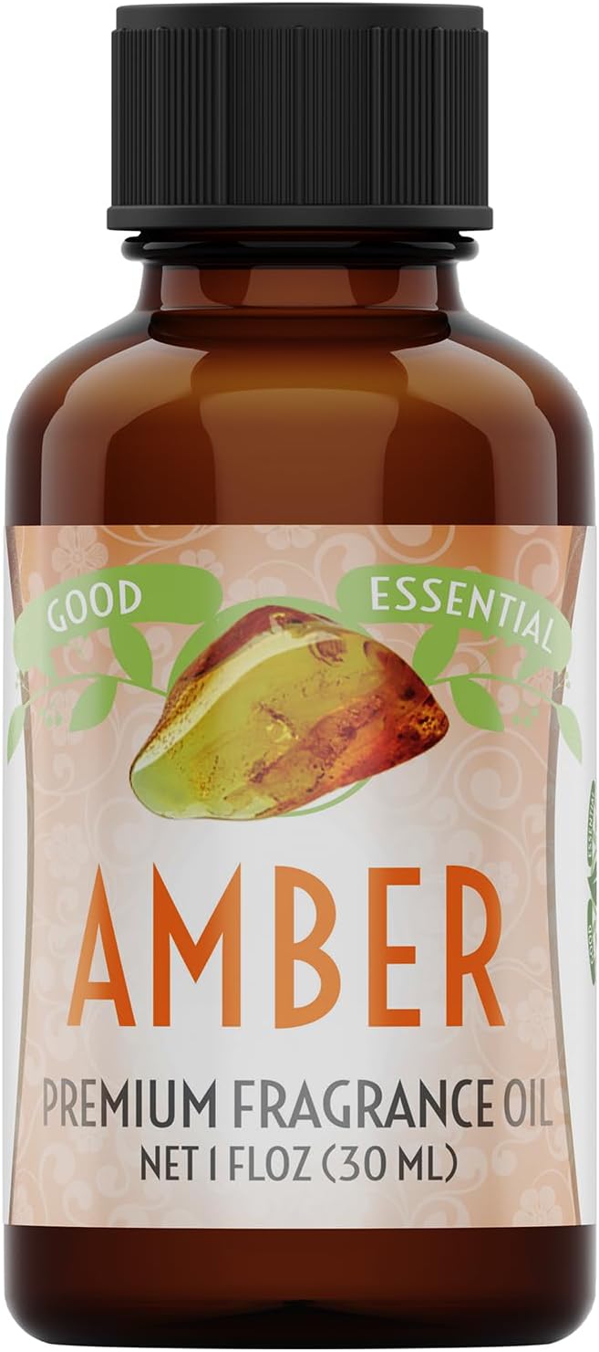 Good Essential Professional Amber Fragrance Oil (1 fl oz, 30ml) - Perfume, Candle & Soap Making, Aromatherapy Diffuser Oil GoodEssential