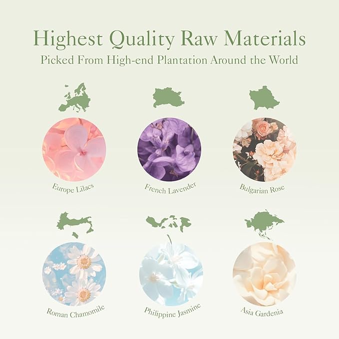 Floral Essential Oils Set | Top 6 Essential Oils for Diffusers for Home, Aromatherapy Oils Gift Set for Home Fragrance, Candle Making Scents - Lilac, Lavender, Chamomile, Jasmine, Rose, Gardenia - Bloomnest