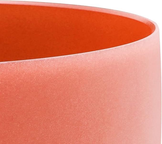 FMTY 10inch Crystal Singing Bowl Orange D Note Sacral Chakra with soft carrying case and Singing Mindfulness, Yoga, Spiritual and Body Healing and Energy Cleansing