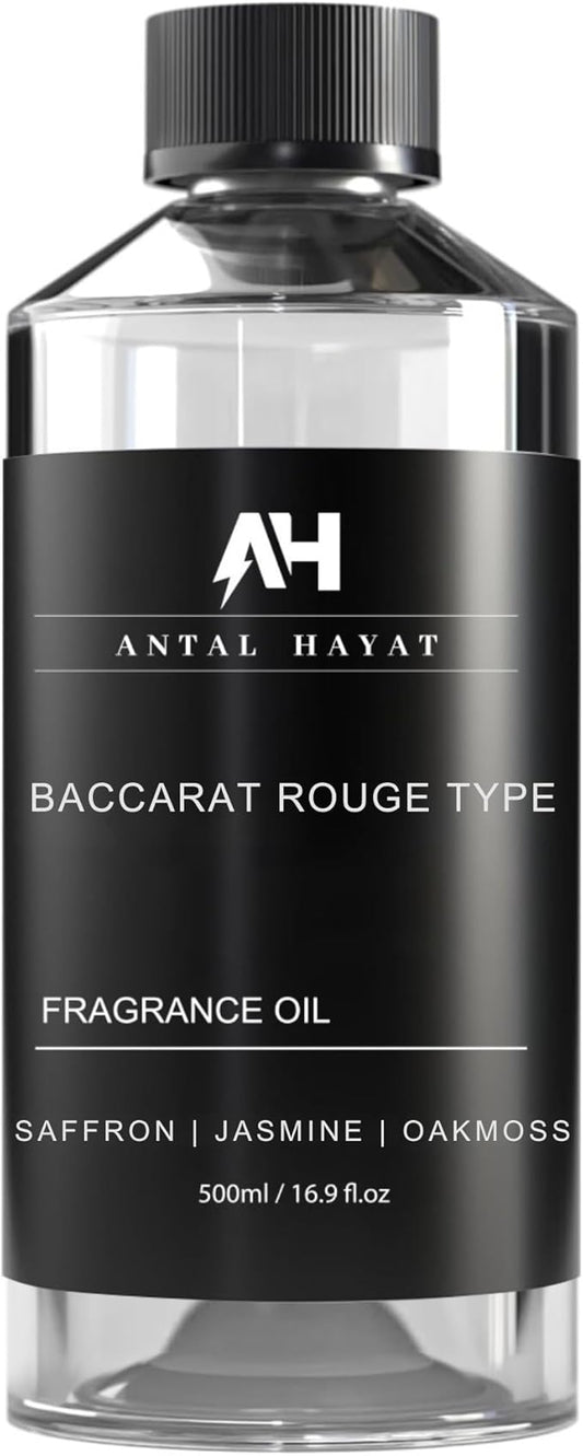 Baccarat Rouge 540 Diffuser Oil 500mL - Home Luxury Scents Refill - Antal Hayat Diffuser Oil - Luxury Hotel Inspired Aromatherapy - Baccarat Rouge Fragrance for Home - Inspired by Baccarat Perfume - Bloomnest
