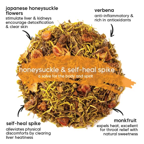 Asian Wellness Tisane Herbal Tea Variety Pack, 3 Blends: Hibiscus & Mandarin to Release Tension & Stress, Honeysuckle & Self-Heal to Support Immune System, Peppermint & Loquat to Soothe Throat | Whole holistic wellness ingredients like dried flowers, r... - Bloomnest