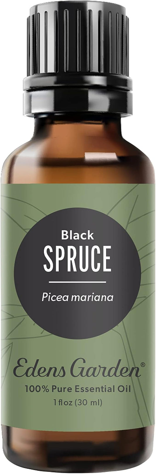 Edens Garden Spruce- Black Essential Oil- 100% Pure Premium Grade, Undiluted, Natural, Therapeutic, Aromatherapy, The Best for Diffuser, Skin, Candle, Humidifiers 30 ml (1 fl oz) - Bloomnest