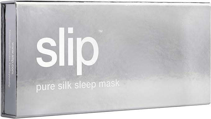 slip Pure Silk Sleep Mask - 100% Pure 22 Momme Mulberry Silk Eye Mask - Comfortable Sleeping Mask with Elastic Band + Filler and Internal Liner, Silver - Bloomnest