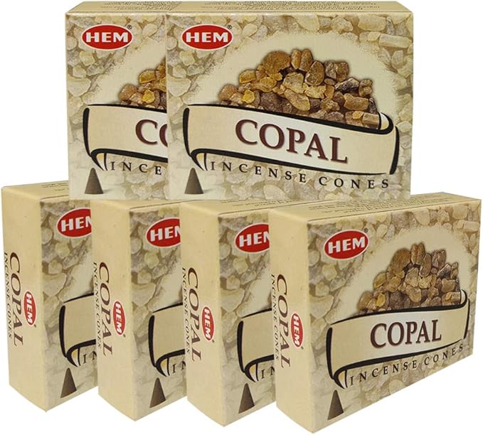 TRUMIRI Incense Cone Holder Bundle with Hem Copal Incense Cones - Pack of 6 (Approx 60 Cones) TRUMIRI