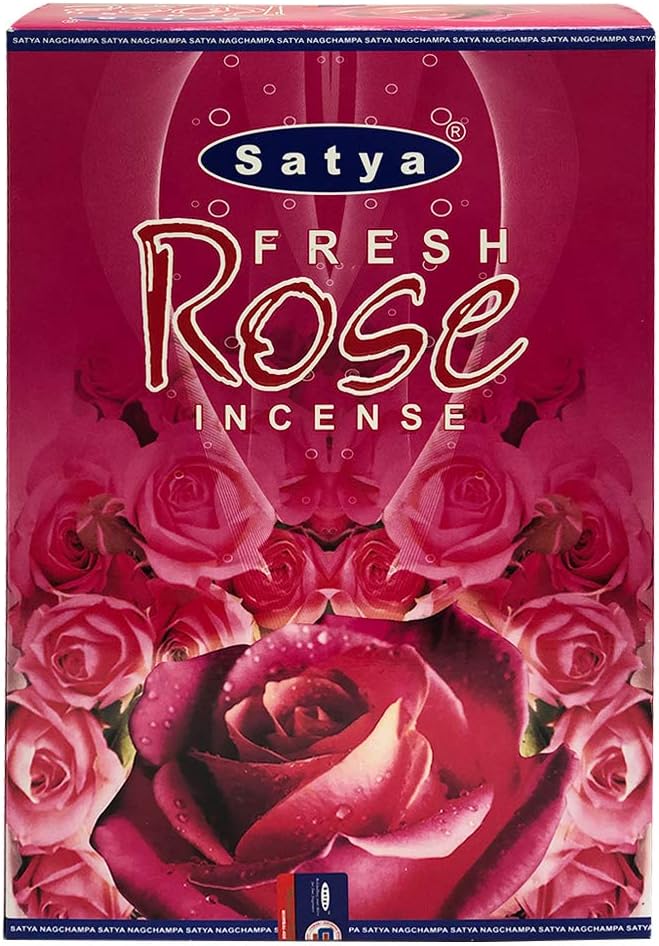 Fresh Rose Incense Sticks and Incense Stick Holder Bundle Insence Insense Satya - Bloomnest