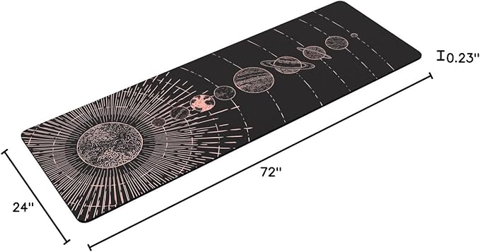 nuveti Yoga Mat Print Extra Thick TPE Non Slip Fitness Exercise Mat with Carrying Bag,72"x24" Extra Thick 6MM Exercise & Workout Mat for Yoga, Pilates Fitness and Floor Exercises - Bloomnest