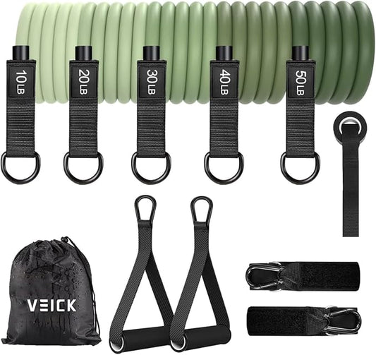 VEICK Resistance Bands, Exercise Bands, Workout Bands, Resistance Bands for Working Out with Handles for Men and Women, Exercising Bands for Fitness Weights Work Out at Home - Bloomnest