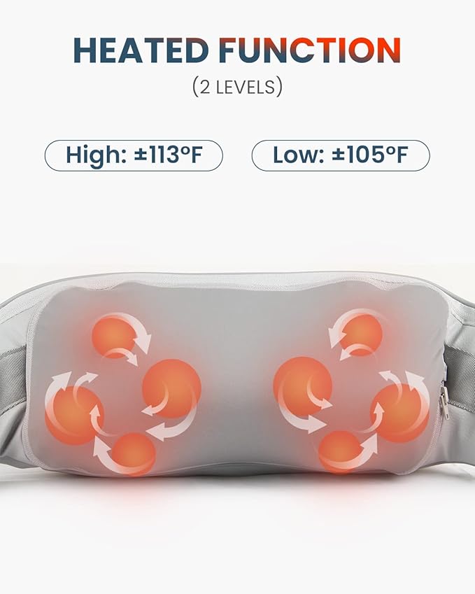 Nekteck Neck Massager for Pain Relief Deep Tissue, Shiatsu Back Massager with Soothing Heat, Electric Deep Tissue 3D Kneading Massage Tools for Shoulder Muscle, Adjustable Heat and Straps