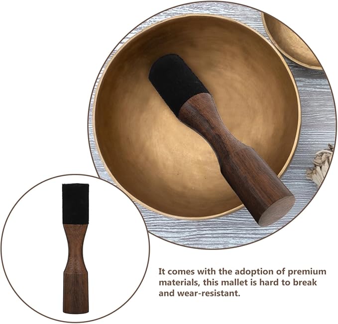 SUPVOX Singing Bowl Mallet 5.11 Inch Wooden Sound Bowl Stick for Meditation and Yoga Therapy Accessory with Durable Handle - Bloomnest