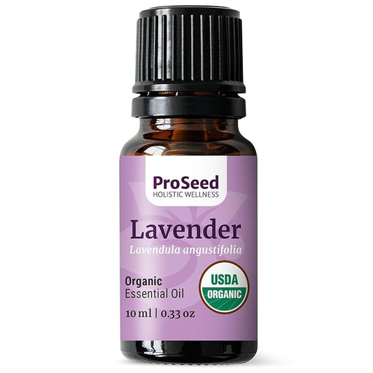 ProSeed Organic Essential Oil – Steam Distilled for Aromatherapy, Calm & Skin Care – Non-GMO, Handmade 10ml (0.33oz) (Lavender) - Bloomnest